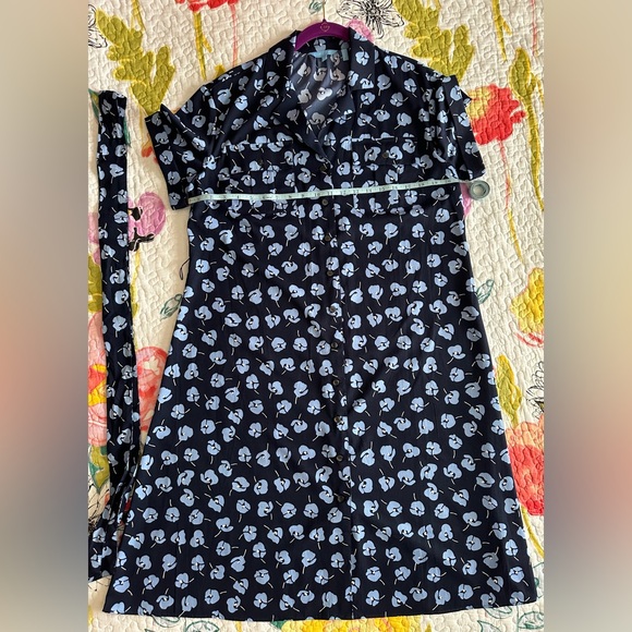 Draper James Blue Floral Midi Dress - Picture 4 of 5